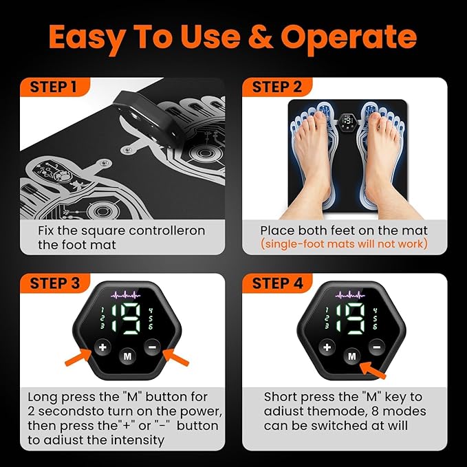 EMS Foot Stimulator for Improve Muscle Performance and Temporary Pain Relief -c4 - Bloomnest