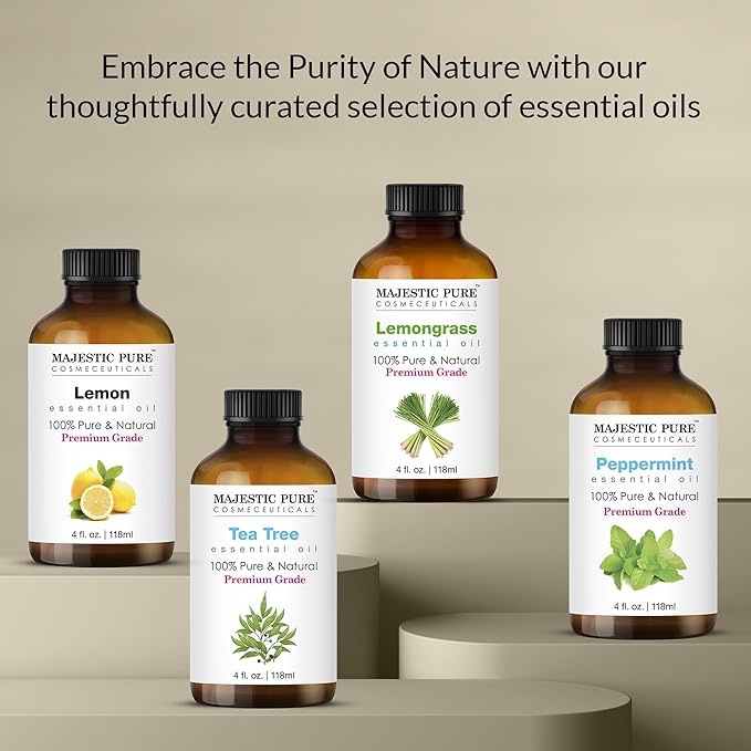 Majestic Pure Eucalyptus Essential Oil with Glass Dropper - Huge 4 Fl Oz - 100% Pure and Natural Eucalyptus Oil - Premium Grade Essential Oils for Diffuser, Aromatherapy, Soap and Candle Making - Bloomnest