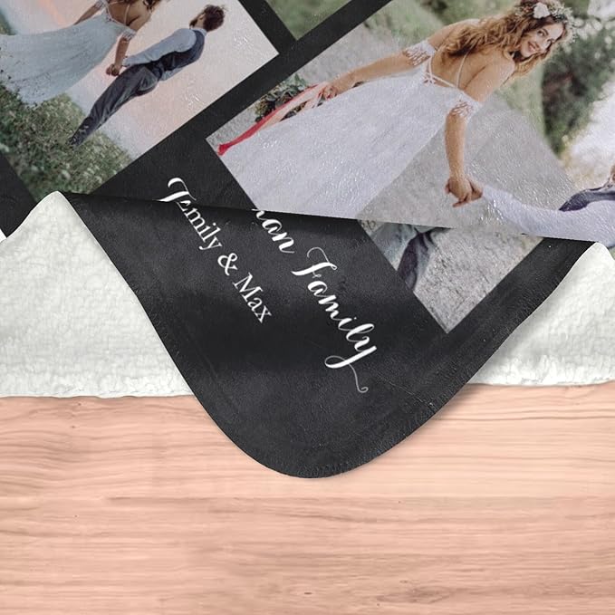 Custom Blankets with Photos, Personalized Photo Blankets Using My Own Photos, Customized Blanket with Pictures, Personalized Gifts for Women Men Baby Child - Bloomnest