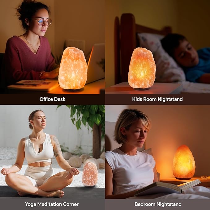 Himalayan Salt Lamp - 9-11 Inch 11-15 lbs, Natural Pink Large Salt Rock Lamp with Remote Control, 16 Color-Changing LED, USB-Powered Night Light for Home, Office, Bedroom, Yoga Decor