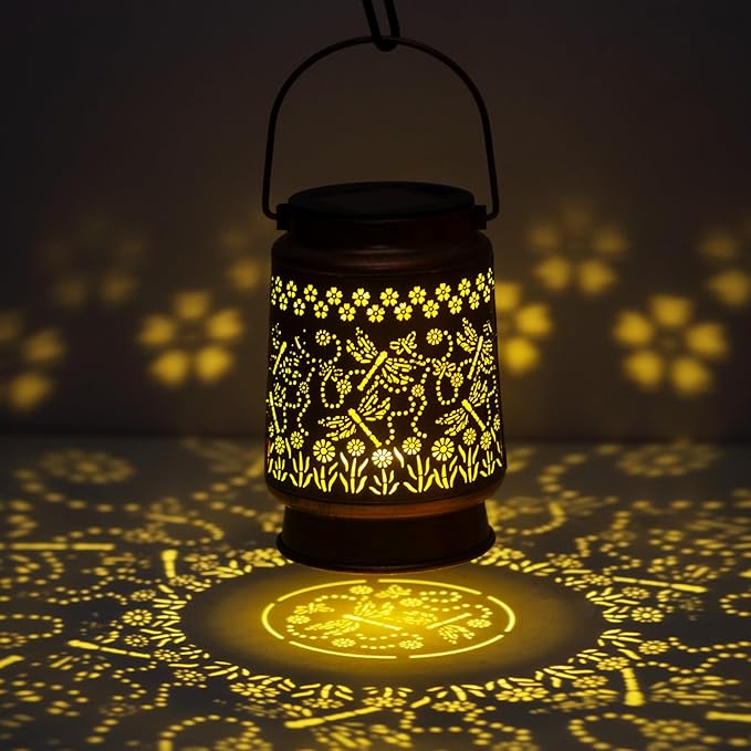 Solar Dragonfly Lantern, Solar Light for Garden, Dragonfly Gifts, Gifts for Women, Gifts for mom, Grandma Gifts, Garden Gifts, mom Day Gifts, Christmas Gifts - Bloomnest