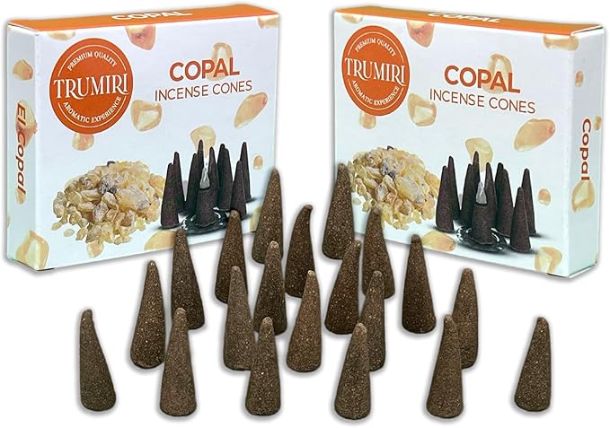 TRUMIRI Copal Incense Cones - Total 20 Cone Incense - Dual Pack of 10 Insence Cones - Incense Cones Scented - Cone Incense Scents - Insense Cones - Incent Cone TRUMIRI