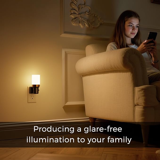 L LOHAS LED Night Lights Plug into Wall, RGB Color Changing Night Light with Auto On/Off Sensor, Ideal Gifts for Friends, Family, 2 Pack - Bloomnest