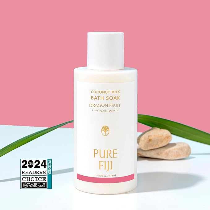 Pure Fiji Coconut Milk Bath Soak, Dragon Fruit(14oz/415ml) - Bloomnest