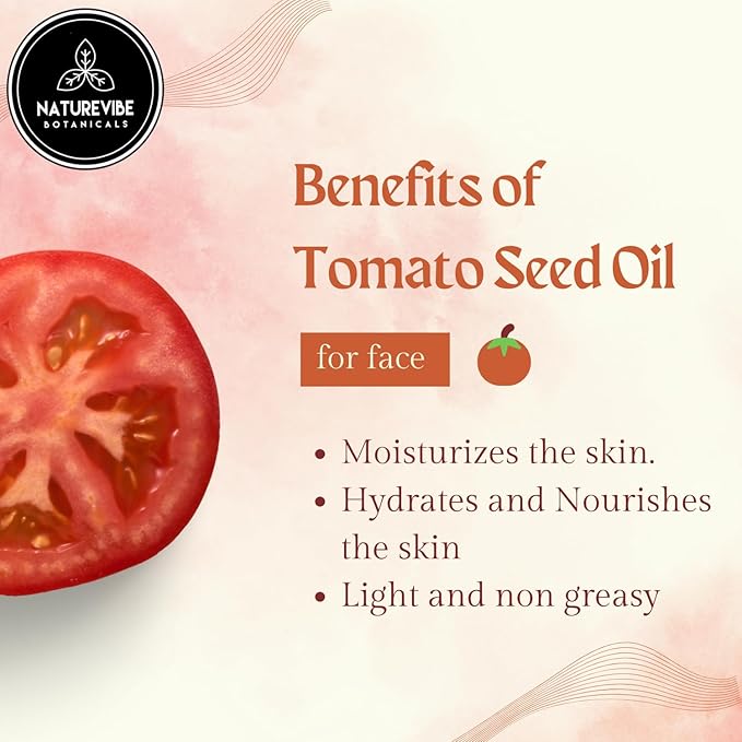 Naturevibe Botanicals Tomato Oil 32 Ounces | 100% Pure and Natural | Great for Skin Care and Hair Care - Bloomnest