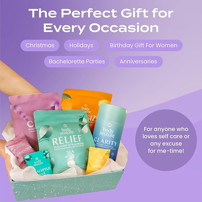 Body Restore Shower Steamers Aromatherapy 15 Pack – Valentines Day Gifts for Her and Him, Birthday Gifts for Women and Men, Relaxation, Stress Relief, Self Care – Lavender - Bloomnest
