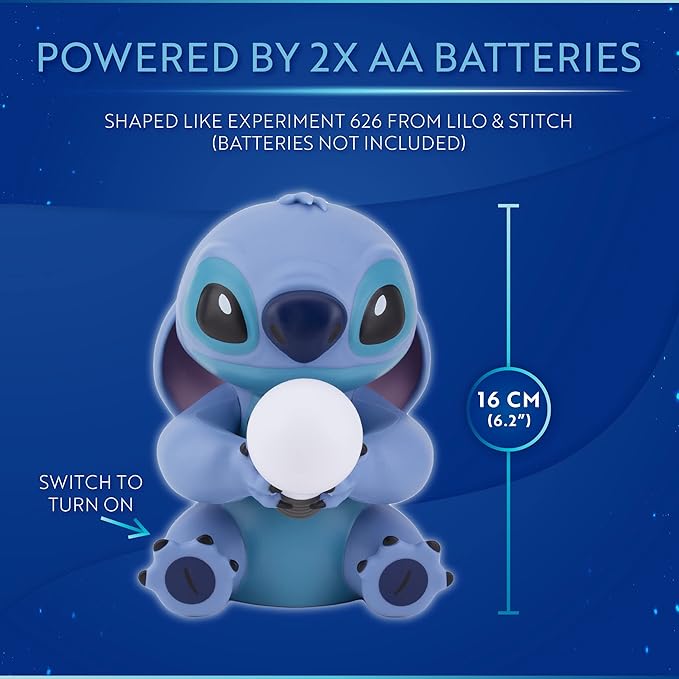 Paladone Stitch Light - Officially Licensed Lilo and Stitch Lamp, Disney Collectible Gift, Bedside Table Bedroom Night Light Decor - Bloomnest