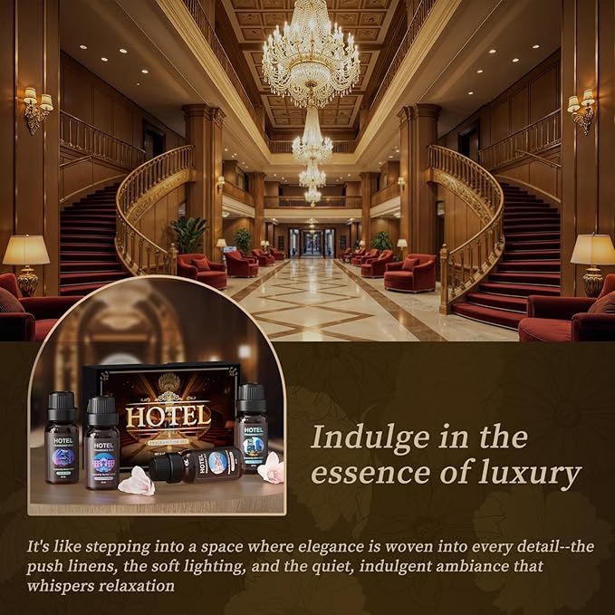 Premium Hotel Fragrance Essential Oil Collection, 4-Piece Luxury Scent Set, White Tea, Floral Complex, Oriental Floral and Fresh Breeze, 4 * 20 ML - Bloomnest