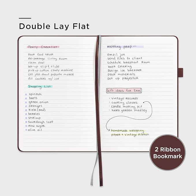 &And Per Se Lined Journal Notebook, 160 Pages, A5 5.7 x 8 inches College Ruled Thick Paper Notebook Journals for Writing, Hardcover Notebooks for Women Men Office School (1 Pack, Dark Red) - Bloomnest