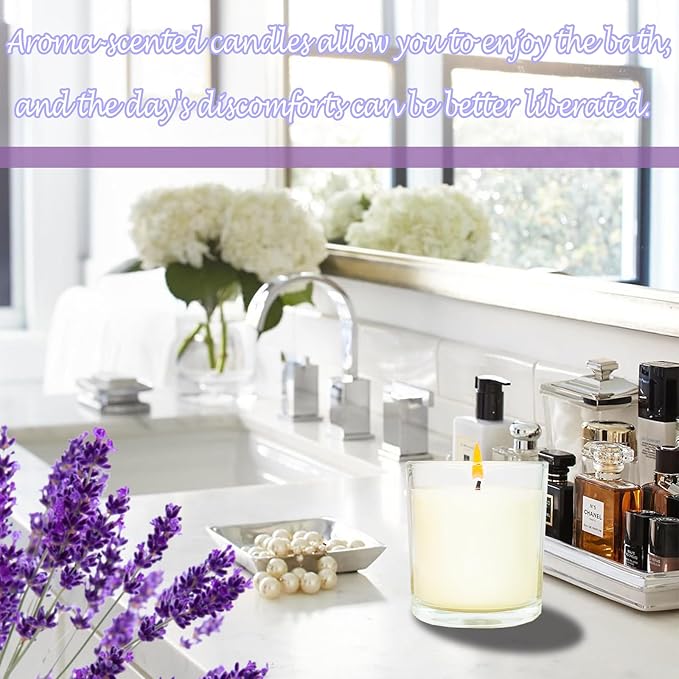 12 Pcs 6 Oz Mini Soy Candles,Lavender Scented Bulk Candle Set,Aromatherapy Candle,Great Stress Relieving Scented Candles for Girls as a Gift for Birthdays, Weddings Party Favors! - Bloomnest