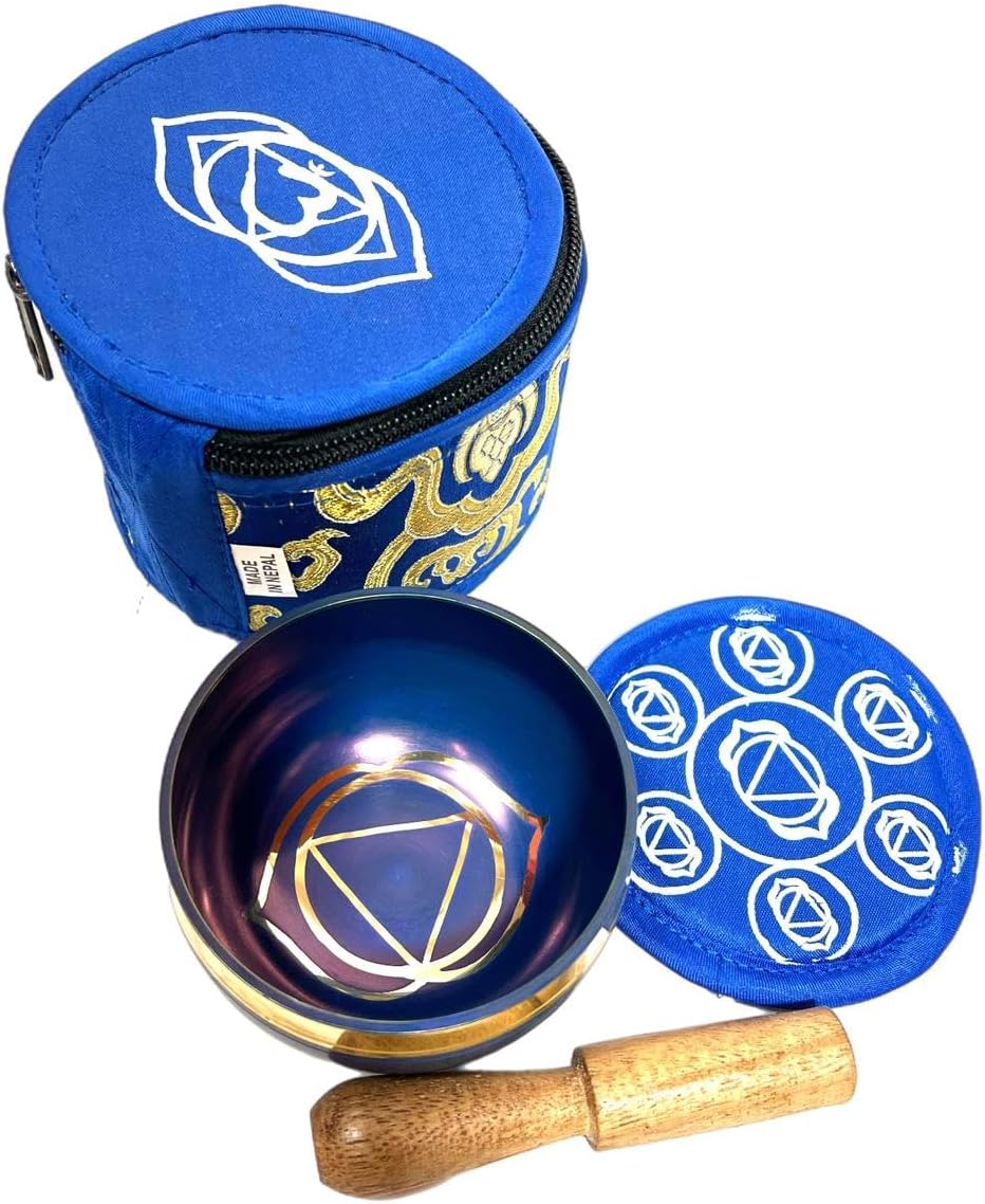 3 inches Throat Chakras Singing Bowl Meditation Bowls for Relaxation and Healing