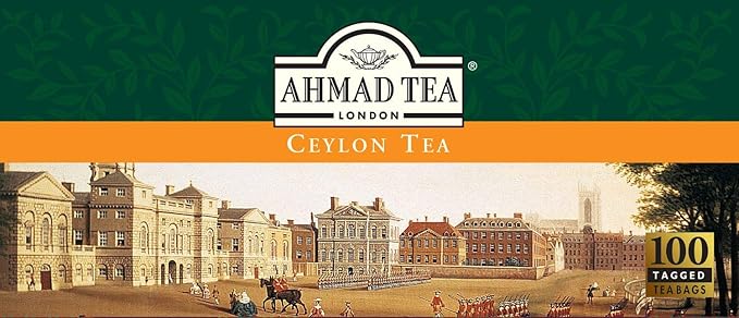 Ahmad Tea Ceylon tagged teabags, no envelopes, 100 count (Pack of 1) - Bloomnest
