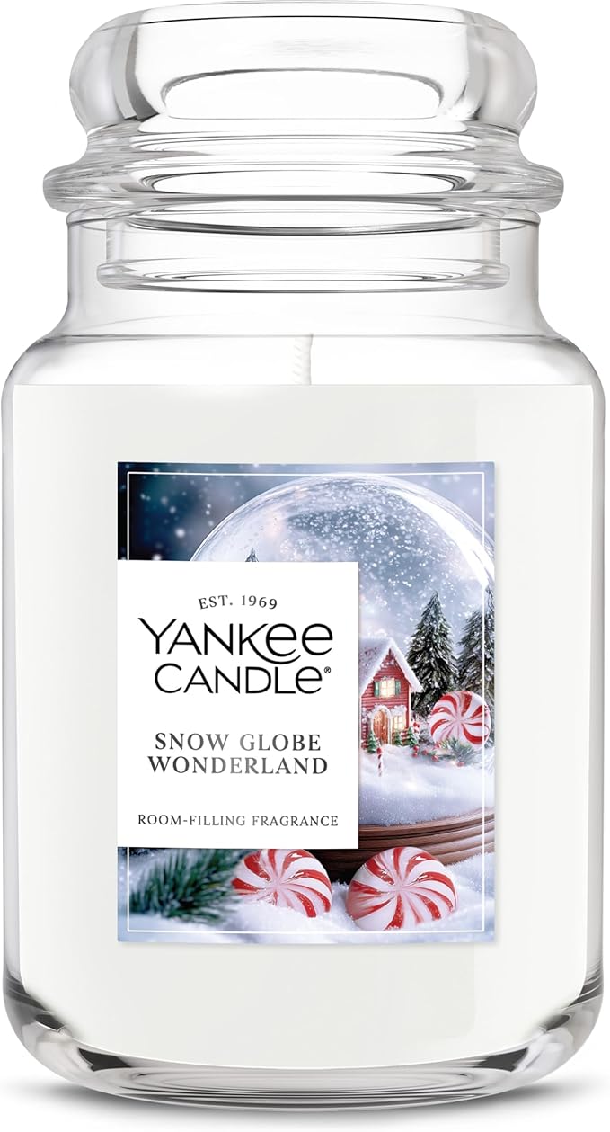 Yankee Candle Snow Globe Wonderland Scented Candle, 22oz Large Jar with up to 150 Hour Burn Time, Giftable, Holidays - Bloomnest