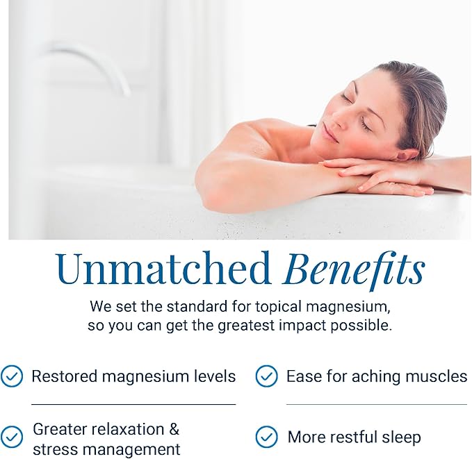 Ancient Minerals Magnesium Bath Flakes - Bathing Alternative to Epsom Salt - Soak in Natural Salts - High-Absorption Efficiency for Relaxation, Wellness & Muscle Relief (4 .4 lb) - Bloomnest