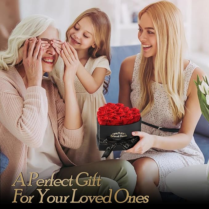 16 Preserved Flowers Rose Birthday Gifts for Women Her Mom Wife Girlfriend Grandma on Valentines Mothers Day Christmas Anniversary Romantic - Bloomnest