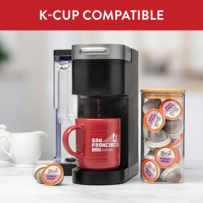 San Francisco Bay Compostable Coffee Pods - Donut Shop (120 Ct) K Cup Compatible including Keurig 2.0, Light Roast - Bloomnest