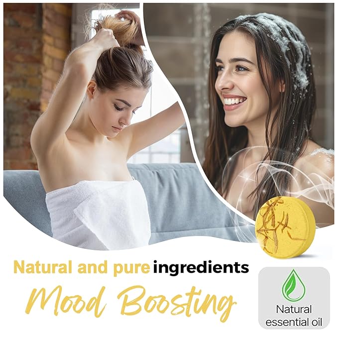 Shower Steamers Aromatherapy Birthday Gifts for Women Travel Essentials, 8 Pcs Lemon, Bath Bombs Shower Bombs with Natural Essential Oils, Relaxation Home SPA - Bloomnest