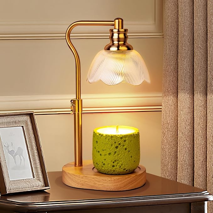 Candle Warmer Lamp, with Timer Dimmer Adjustable Height, Birthday, Mothers Day, House Warming Gift Wax Melt Warmer for Jar Candles(Includes 2 Bulbs) - Bloomnest