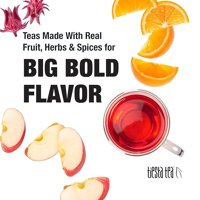Tiesta Tea - Orange Tango, Loose Leaf, Orange Hibiscus Herbal Tea, Premium Non-Caffeinated Fruit Blend, Makes Hot or Iced & Up to 200 Cups, 16oz Resealable Pouch - Bloomnest