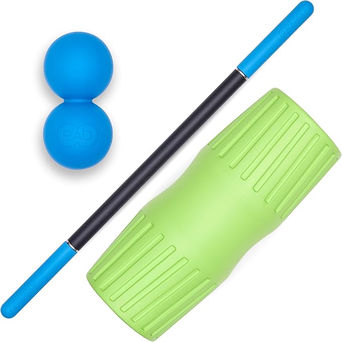 RAD Mobility Starter Pack for Myofascial Release, Muscle Recovery, and Tension Relief – Includes Exercise Foam Roller, Peanut Massage Ball, and Massage Stick - Bloomnest