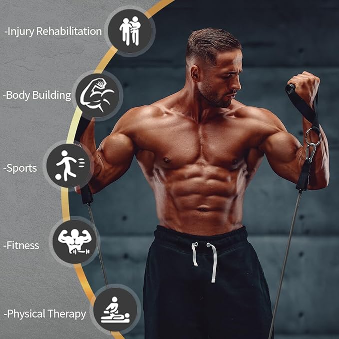 VEICK Resistance Bands, Exercise Bands, Workout Bands, Resistance Bands for Working Out with Handles for Men and Women, Exercising Bands for Fitness Weights Work Out at Home - Bloomnest