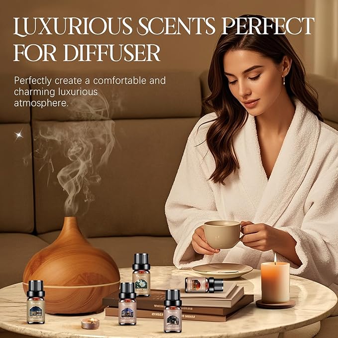 Hotel Diffuser Oils Gift Set, Luxury Fragrance Oil Blend, Hotel Essential Oils for Diffusers for Home, Candle & Soap Making Scents, More 10x5ml Scented Oil, Aromatherapy Oils Kit - Bloomnest