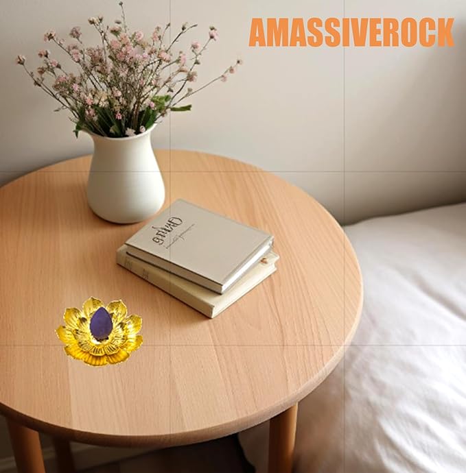 Cone Incense Holder - Lotus Gold Brass Ash Catcher for Cones, Waterfall Backflow Burner for Sticks - Meditation Yoga Home Decor