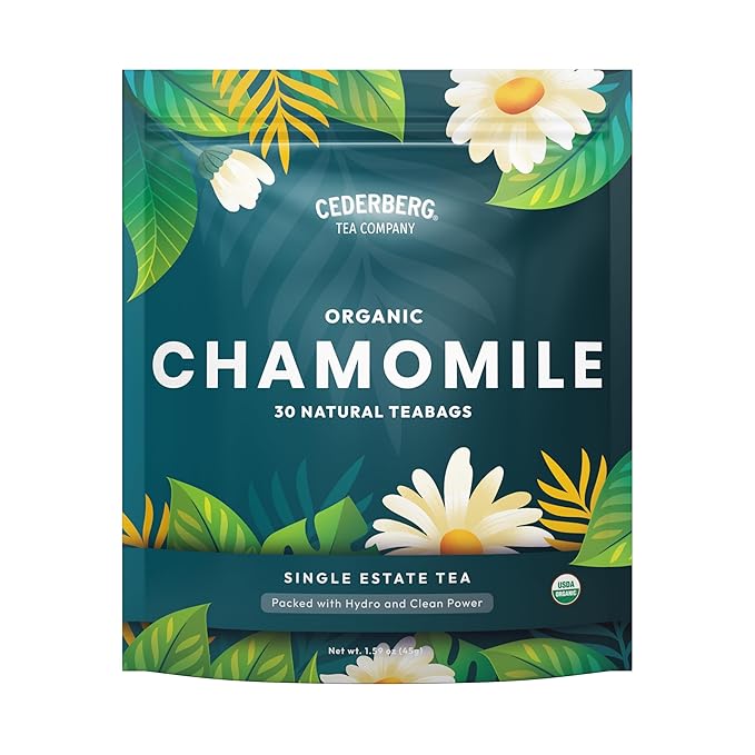 Cederberg Tea Company Organic Chamomile Tea — 30 Tea Bags | Organic Herbal Tea From Single Origin | Eco-Friendly Tea Bags | Non-GMO Caffeine Free Tea With Zero Sugar - Bloomnest