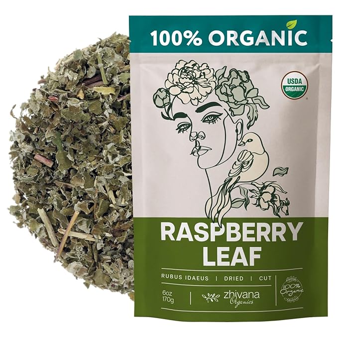 Organic Red Raspberry Leaf Tea – Wild Raspberry Tea for for Pregnancy, Healthy Cycle, Menstrual Cramps – 6oz - Bloomnest