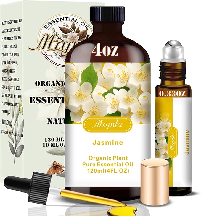 Jasmine Essential Oil-Jasmine Fragrance Oil 4.33oz (130ml)-100% Pure Natural Scent for Diffusers, Candles, Soap Making & Aromatherapy-Relaxing Home & Gift Essential Oil for Bath, Massage - Bloomnest