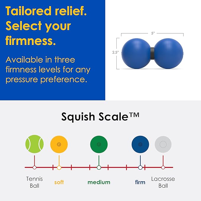 Rodo 2-in-1 Firm Peanut & Lacrosse Ball Roller | Deep Tissue Massage Tool for Fascia, Plantar Fasciitis, HIPS & Back | Mobility & Recovery Roller | Compact, Travel-Friendly, Pilates, Therapy Ready - Bloomnest