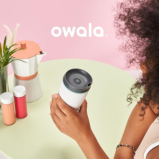 Owala SmoothSip Insulated Stainless Steel Coffee Tumbler, Reusable Iced Coffee Cup, Hot Coffee Travel Mug, BPA Free, 20 oz, Navy (Telescope Tales) Owala