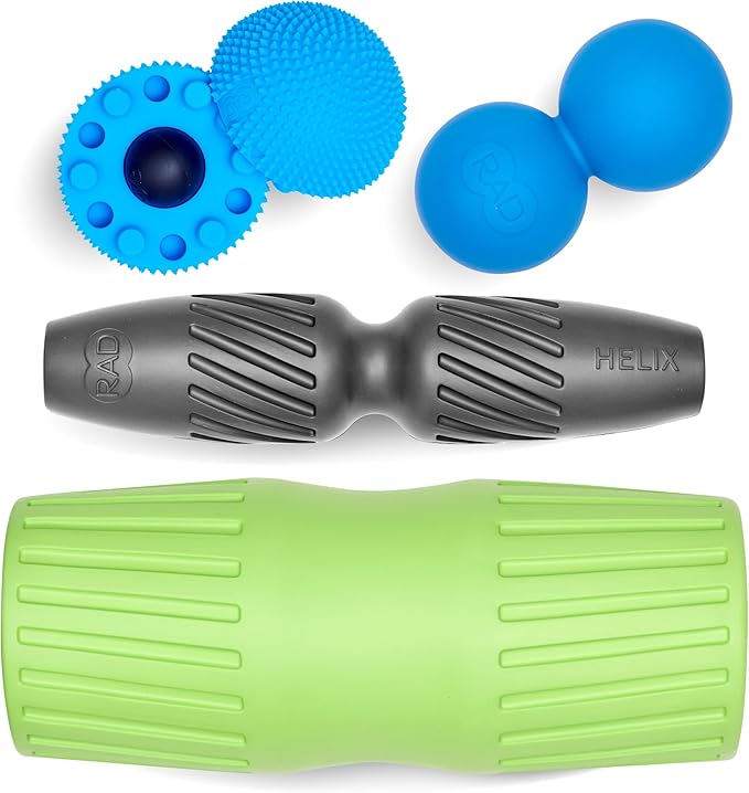 RAD Back Relief Massage Set – Myofascial Release Bundle for Back Pain, Muscle Recovery, and Mobility - Includes Exercise Foam Rollers, XL Peanut Massage Ball, and Neuro Ball Foot Roller - Bloomnest
