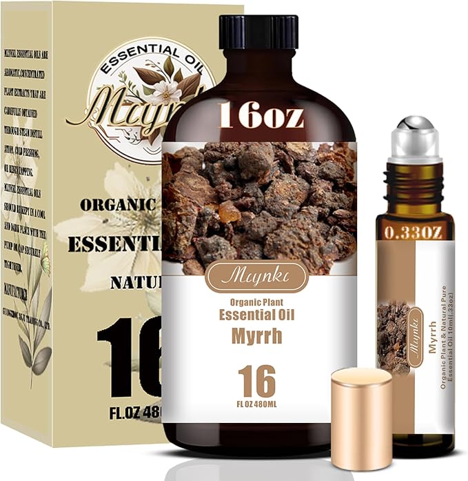 Myrrh Fragrance Oil-Myrrh Essential Oil 16.33oz (490ml)-100% Pure Natural Scent for Diffusers, Candles, Soap Making & Aromatherapy-Relaxing Home & Gift Essential Oil for Bath, Massage - Bloomnest
