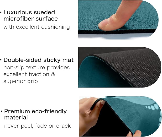 Knsbk Large Round Yoga Mat 4.6'X3.5mm for Exercise Premium Extra Thick, Ultra Comfortable, Non Slip, Meditation Mat - Bloomnest