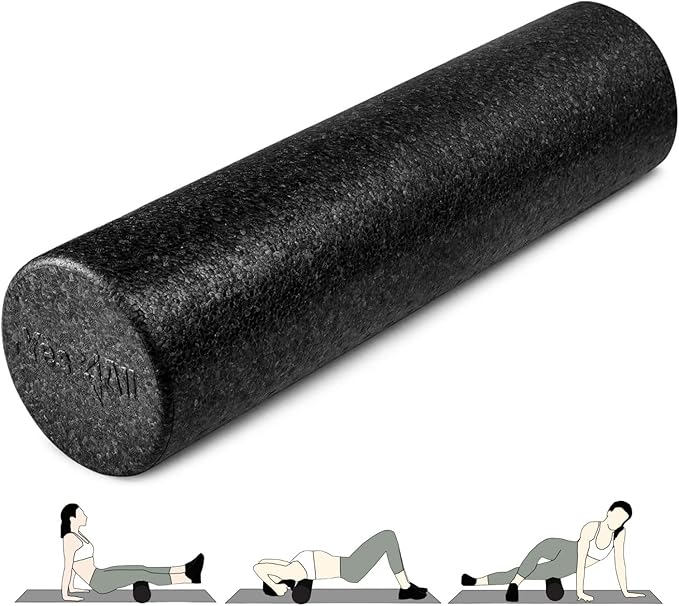 Yes4All High-Density EPP Round Back Roller Foam, Exercise Foam Roller for Yoga, Pilates & Stretching - 12, 18, 24, 36 inch - Bloomnest