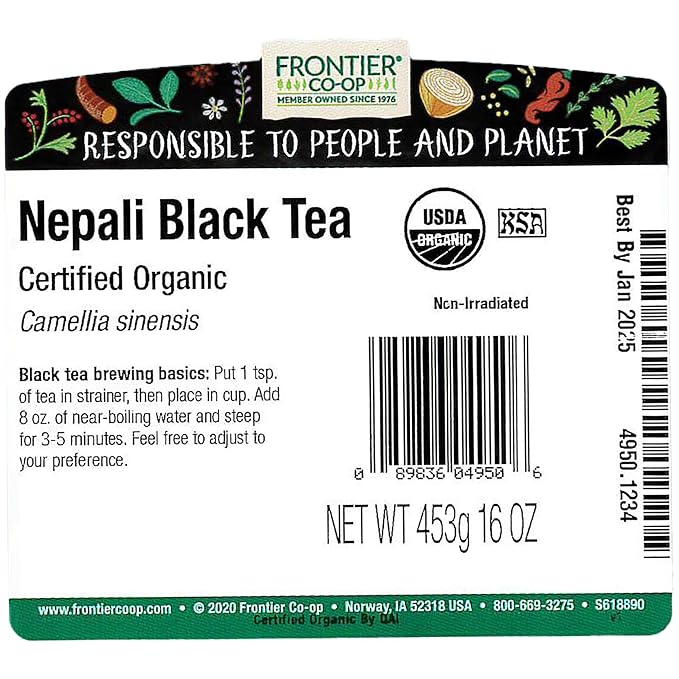 Frontier Bulk Nepali Black Tea, Organic, 1 Pound - Bloomnest