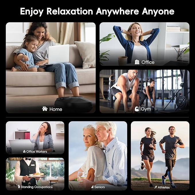 Howdy Foot Massager with Heat and Remote for Plantar Fasciitis, 2025 Heated Shiatsu Feet Massager for Neuropathy, Christmas Gift for Him Her Mom Dad, Wireless Control