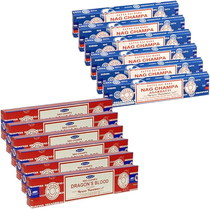 Nag Champa Incense Sticks And Dragon'S Blood Incense Sticks With Incense Holder Bundle For Home Fragrance And Spiritual Décor TRUMIRI