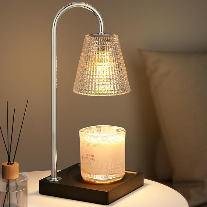 Hong-in Candle Warmer Lamp with Timer Dimmer,House Warming Gifts New Home Room Decor,Birthday Gifts for Women Mom Sister,Modern Wax Warmer for Scented Wax Jar Candles