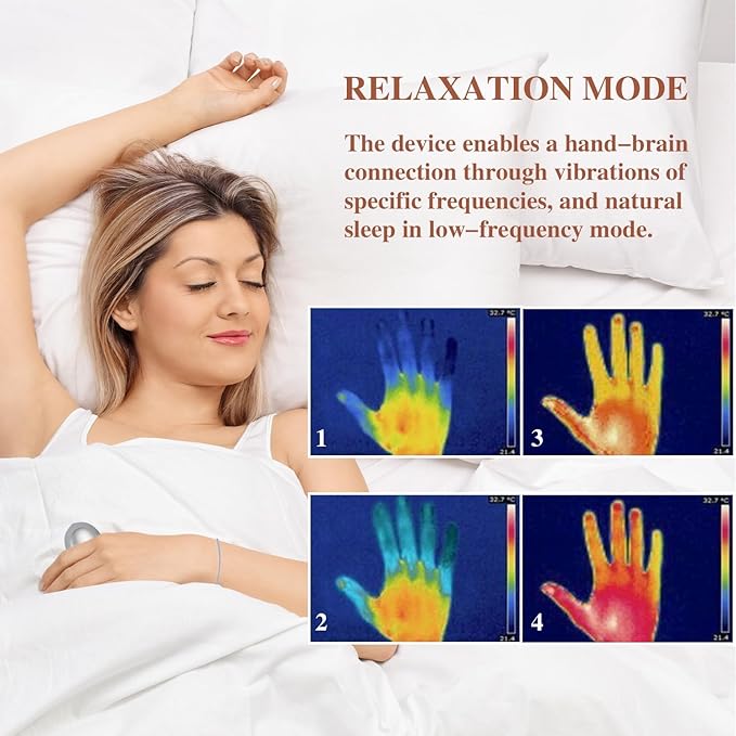 Aimery Anxiety Device - Handheld Relaxation Device, Portable Sleep Aid for Stress Relief and Restful Sleep, Rechargeable Sleep Device for Improved Relaxation and Sleep Quality