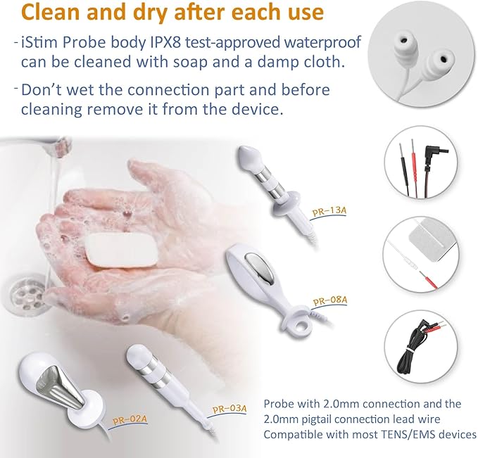 iStim Medical Probe for Pelvic Floor Electrical Muscle Stimulation, Incontinence Relief - Compatible with Incontinence EMS Machine iSTIM