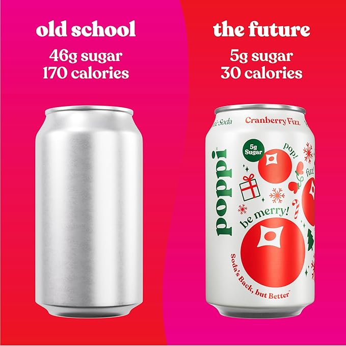 Poppi Sparkling Prebiotic Soda Beverage with Apple Cider Vinegar, Seltzer Water and Fruit Juice, Naughty or Nice Variety Pack, 12 Fl Oz, Pack of 12, Packaging May Vary - Bloomnest