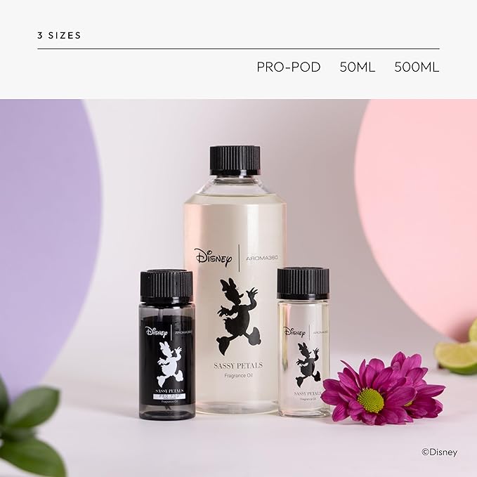 Aroma360 | Disney | Sassy Petals Fragrance Oil Blend | Daisy Duck | Luxury Aromatherapy Scent Diffuser Oil | Bergamot, Rose and Amber 16.9 fl oz, 500 mL - Bloomnest