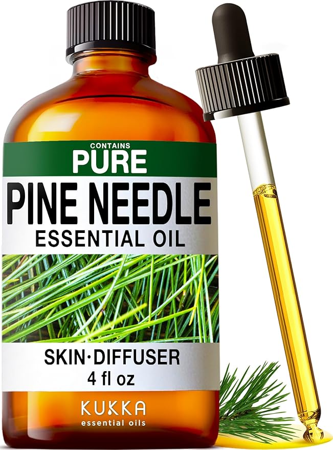 KUKKA Pine Needle Essential Oils - 4 Fl Oz - for Hair, Skin, Diffuser, Aromatherapy & DIY Soap Making Scent - Bloomnest