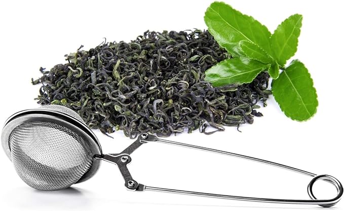 Tea Strainers for Loose Tea, JEXCULL 4 Pack Tea Infuser with Handle Fine Mesh Tea Ball Filter Tea Diffusers Steeper for Loose Leaf Tea, Spices, Seasonings