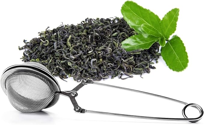 Tea Strainers for Loose Tea, JEXCULL 4 Pack Tea Infuser with Handle Fine Mesh Tea Ball Filter Tea Diffusers Steeper for Loose Leaf Tea, Spices, Seasonings - Bloomnest
