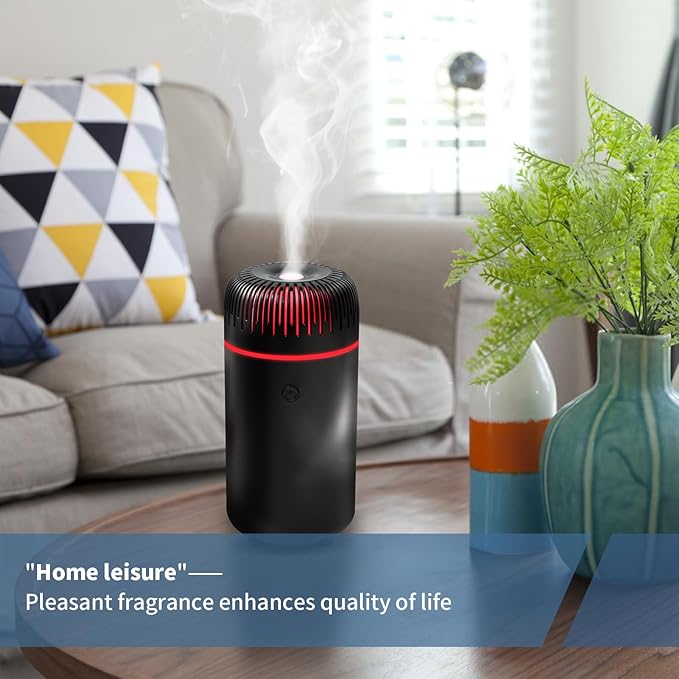 Car Humidifier Aromatherapy Essential Oil Diffuser USB Mist Mini Portable for Home Office Bedroom, 100ML, Black - Bloomnest