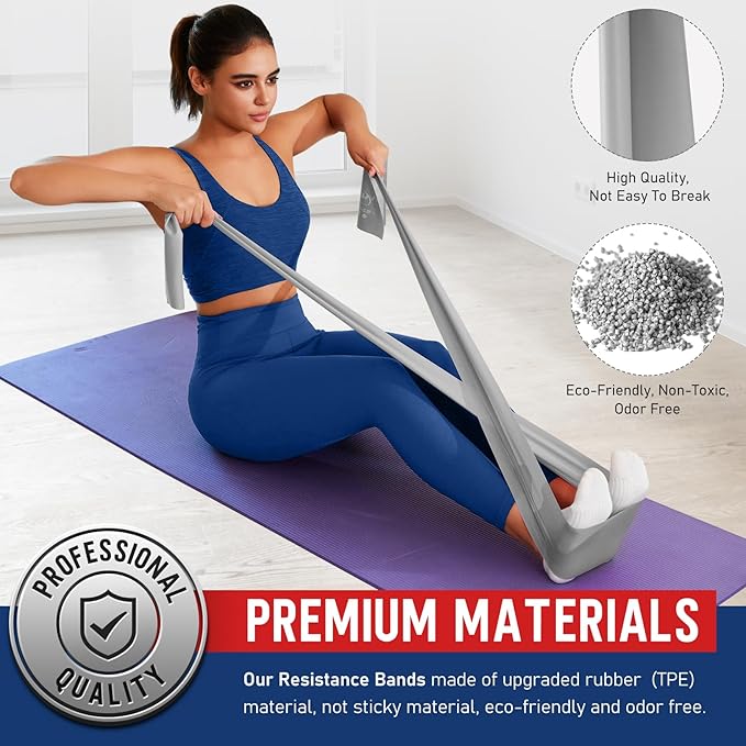 WALITO Resistance Bands for Working Out, Exercise Bands for Women and Men, Workout Bands for Physical Therapy, Stretch, Recovery, Pilates, Rehab, Strength Training and Home Gym - Bloomnest