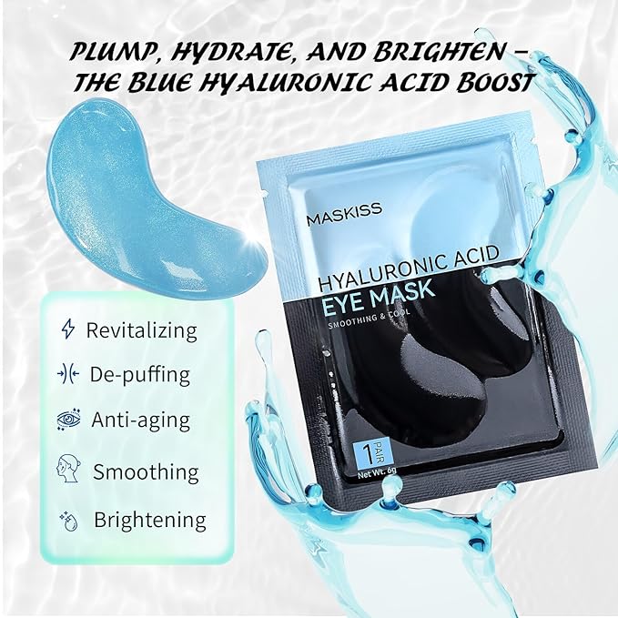 Under Eye Patches (25 Pairs), Hyaluronic Acid Eye Masks for Dark Circles Puffy Eyes Undereye Bags, Collagen Eye Patches for Wrinkles and Hydrate, Skin Care Gift for Her - Bloomnest